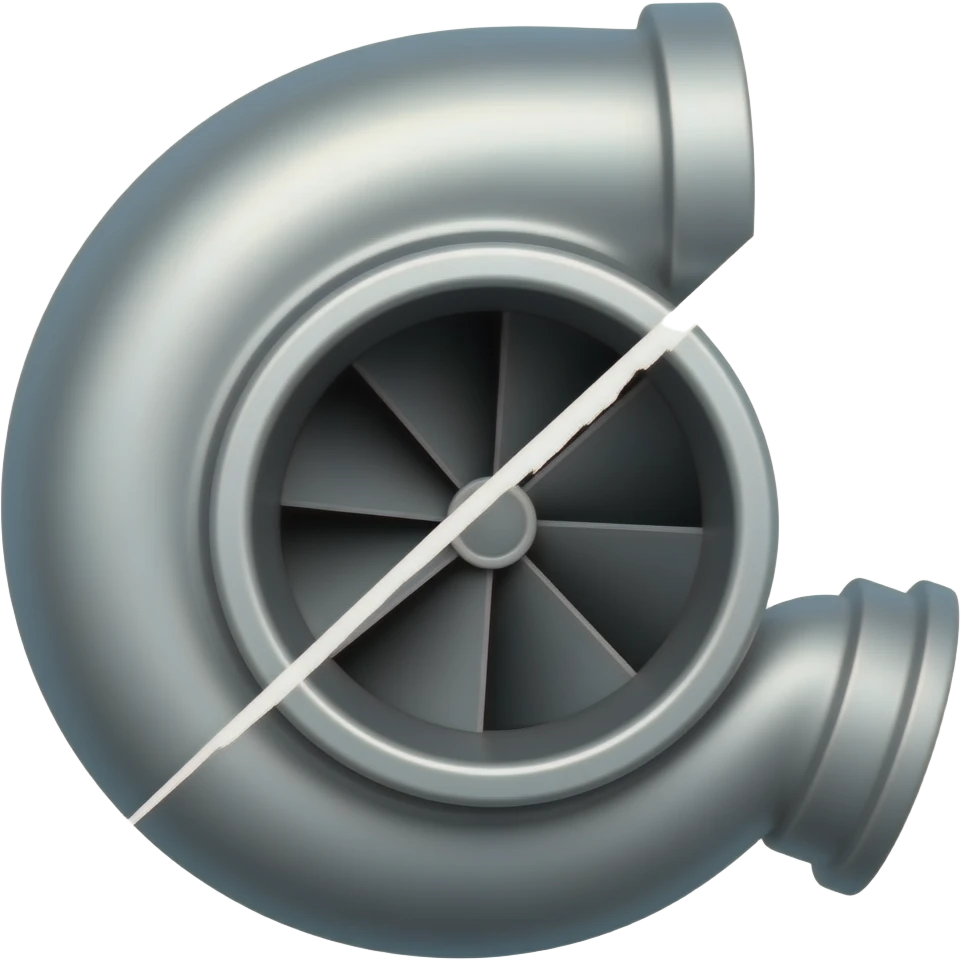 A realistic car turbo with a slash emoji