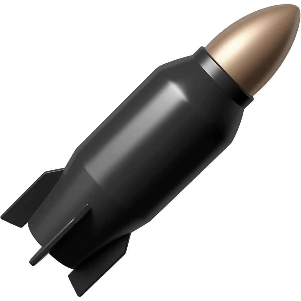 Stealth black bullet emoji emoji