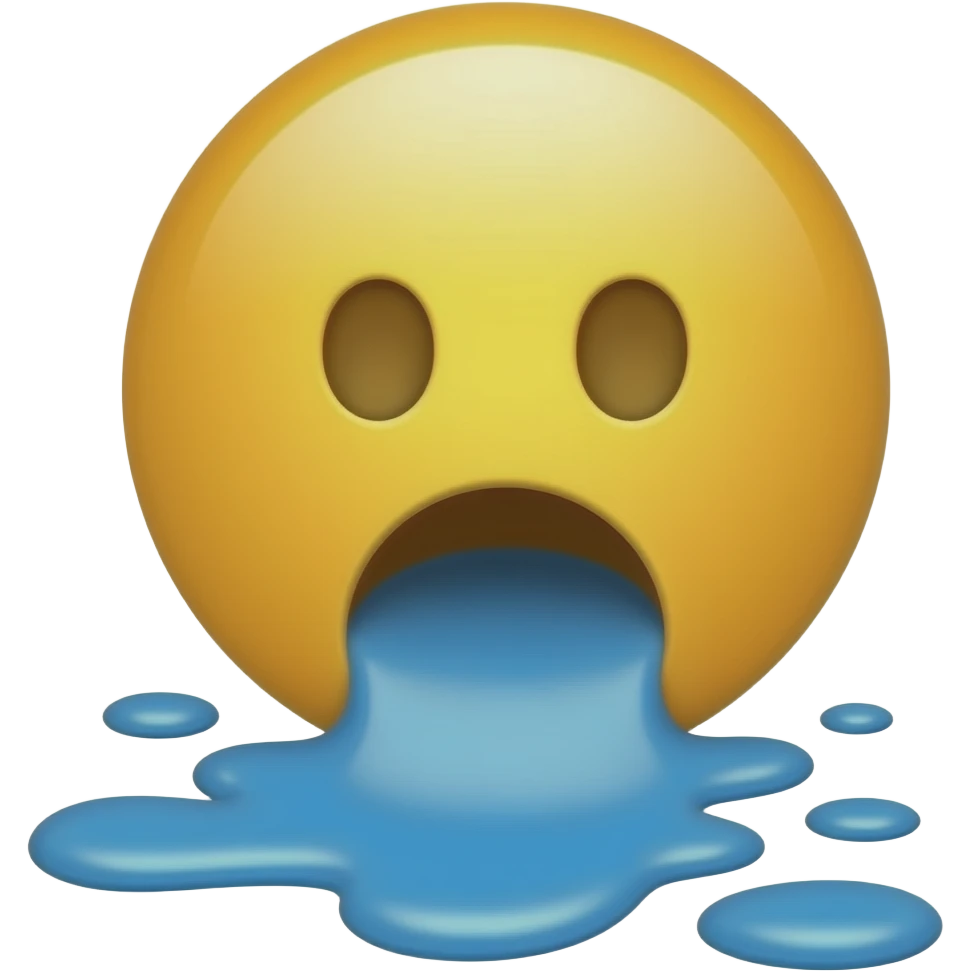 emojis.com with paint pouring out of it emoji