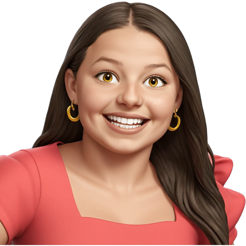 smiling girl with long hair emoji