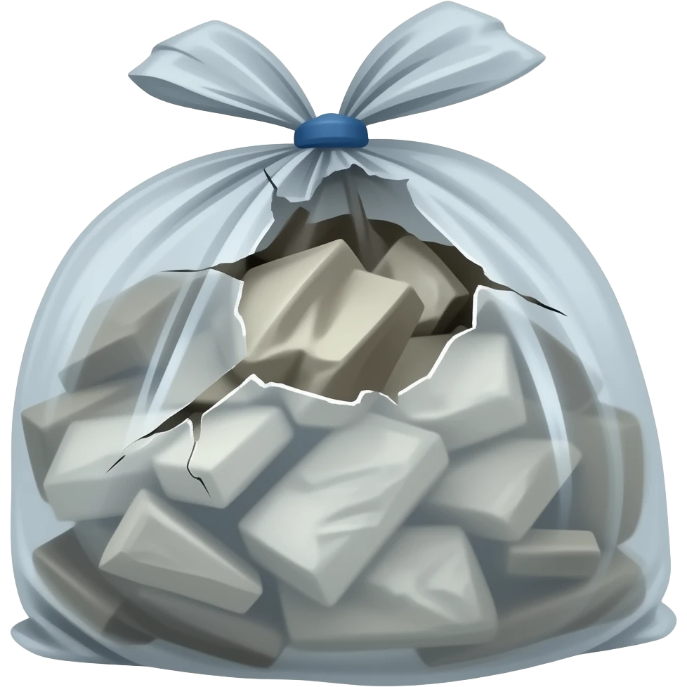 sac poubelle éventré ouvert emoji