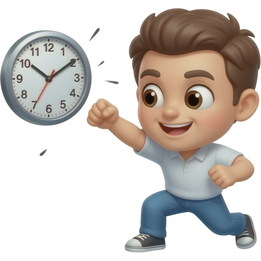 Emoji doing clock it emoji