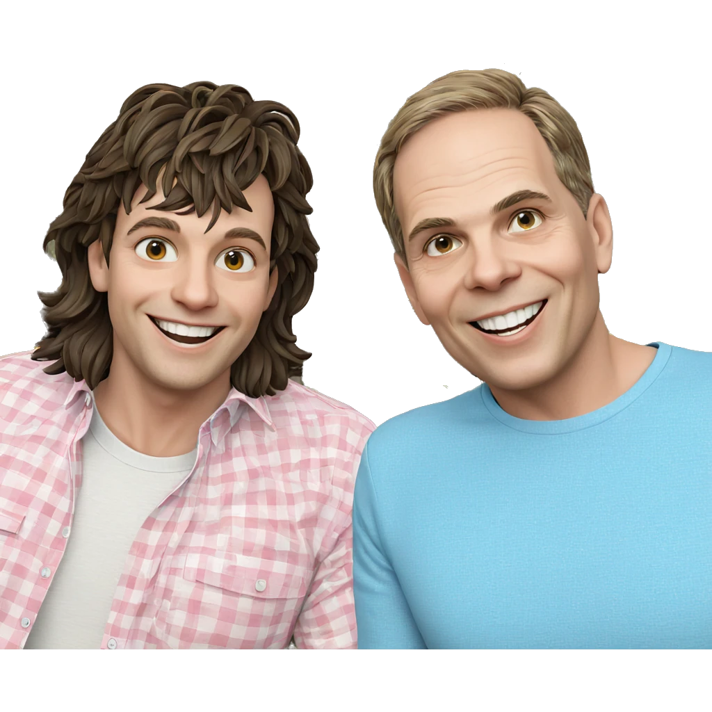 smiling boys outdoors by tree emoji