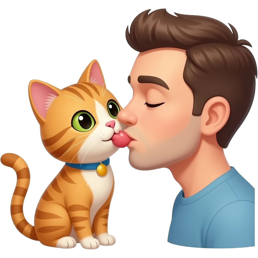 C'est un chat en train de se faire baiser le vagin  par un homme emoji