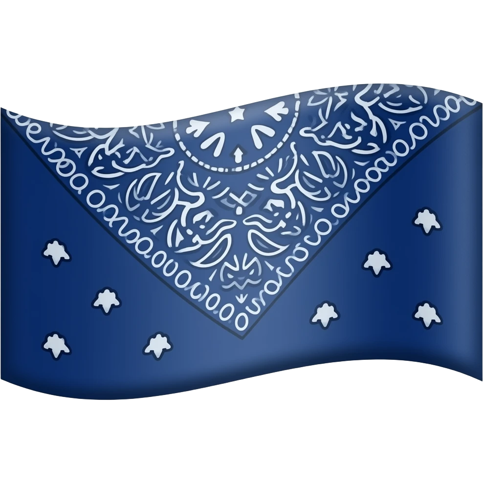 Blue bandana flag emoji