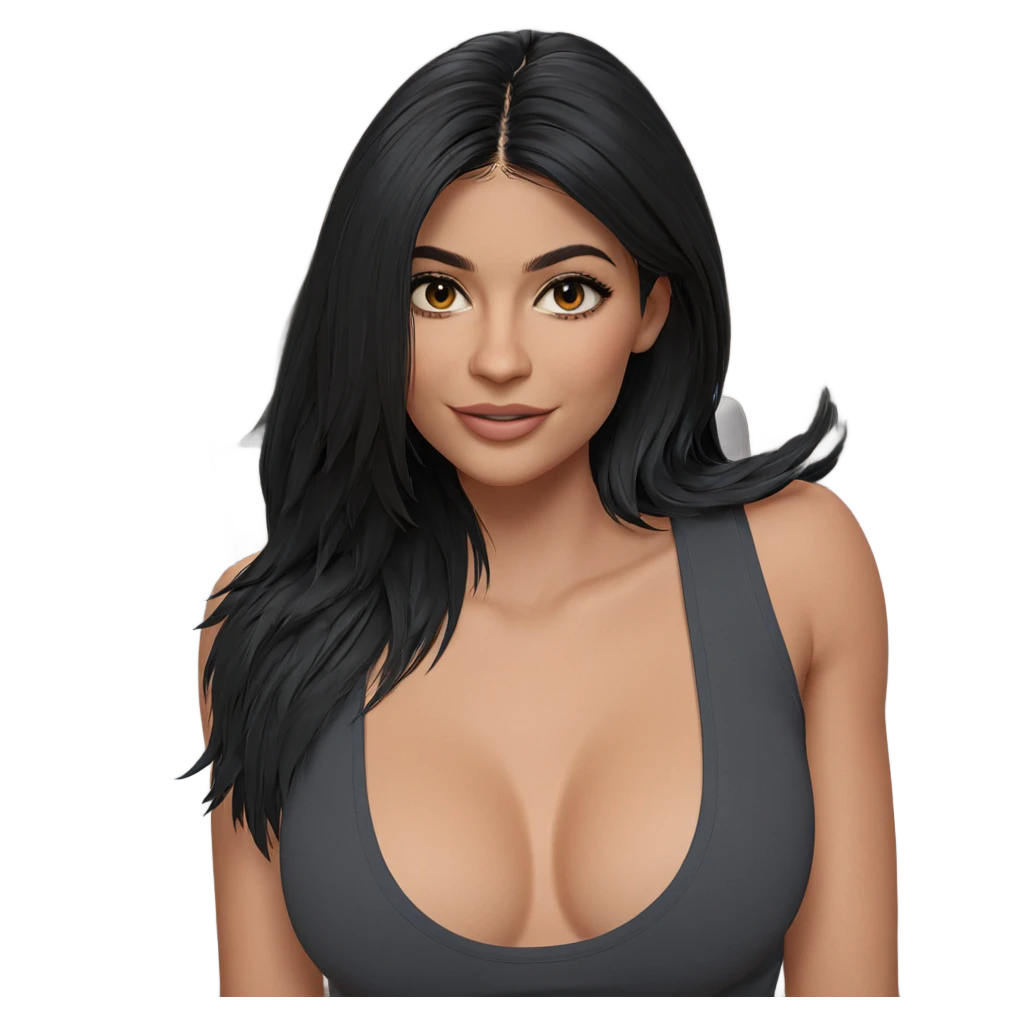 smiling girl in tank top emoji