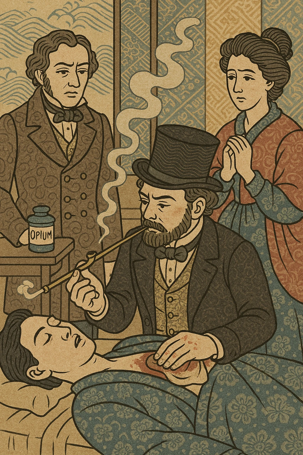 A victorian surgeon using opium during an operation emoji