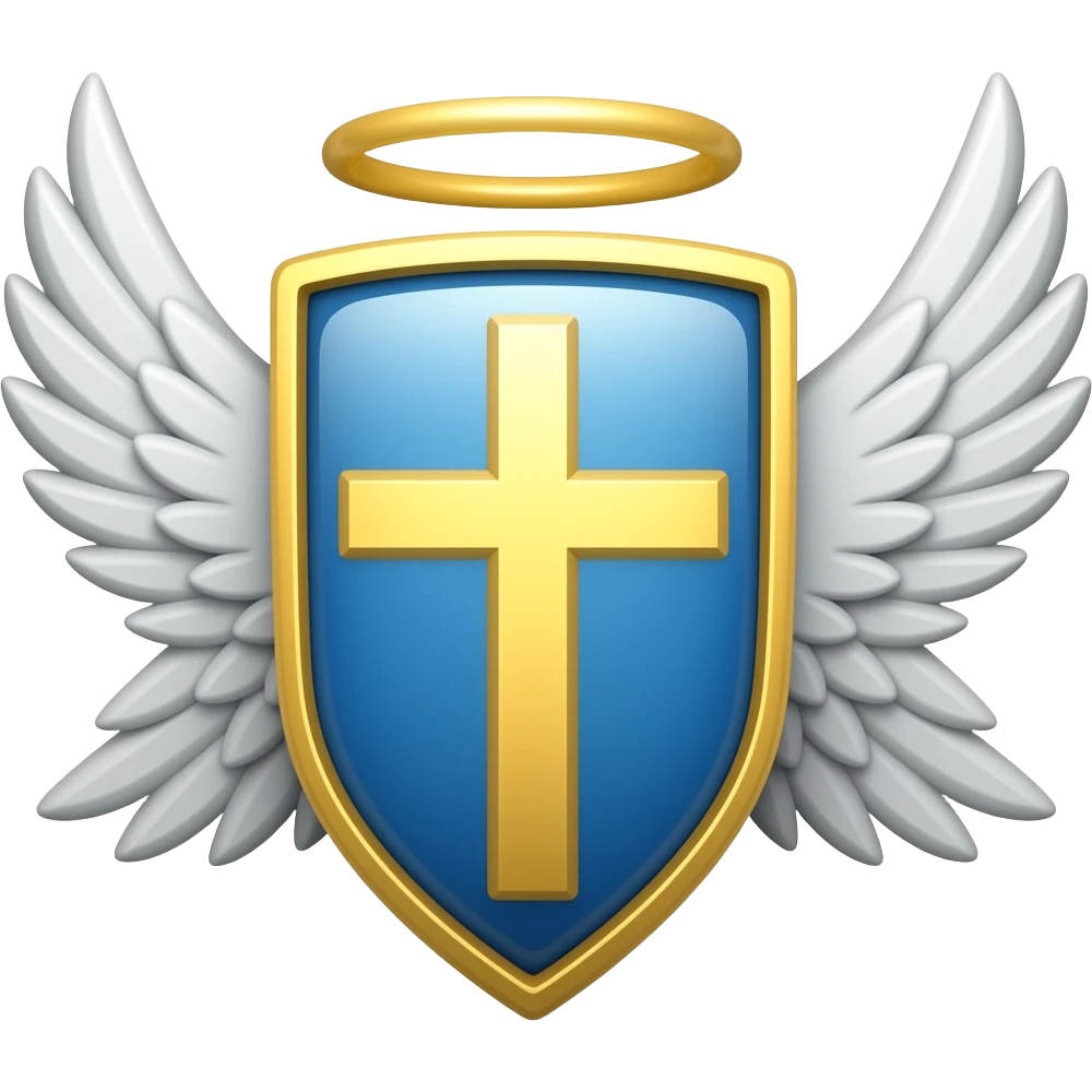 Holy Saint Emblem with diamond Wings emoji