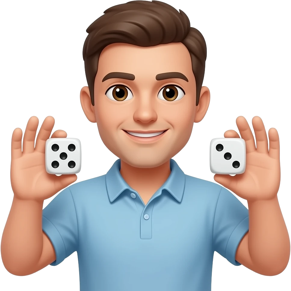 Can you make a guy holding a six and seven in both hands emoji