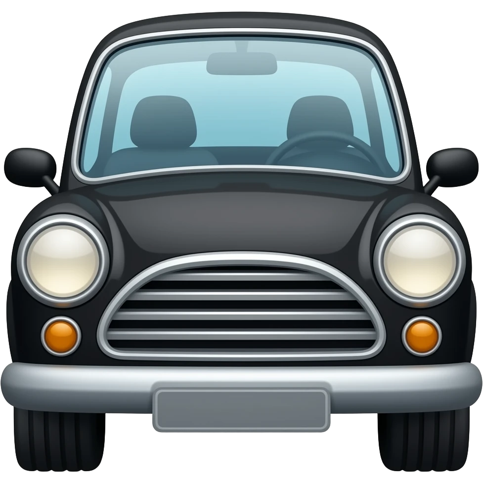 Black tourist car emoji