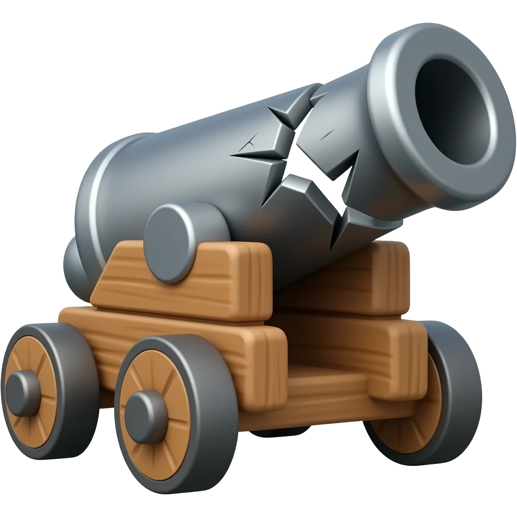 broken cannon funny emoji