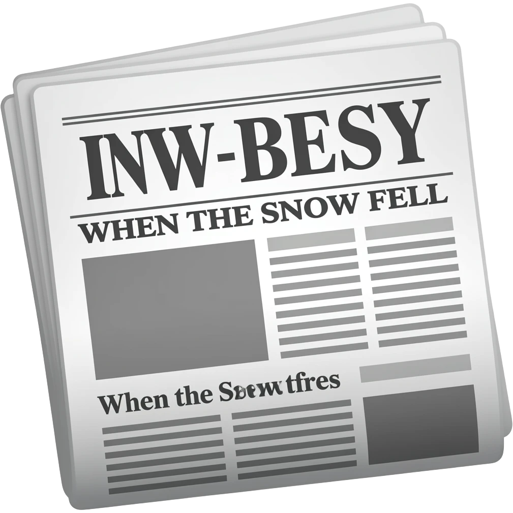 a newspaper called when the snow fell emoji