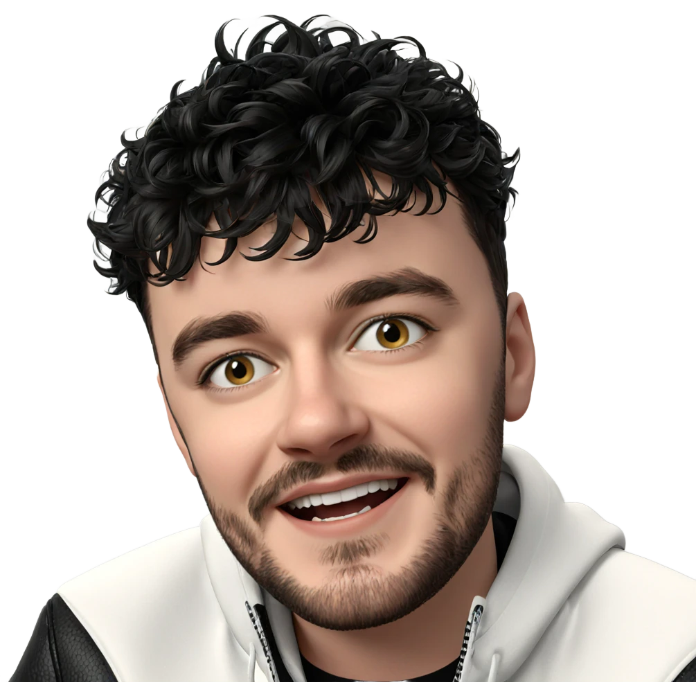 smiling boy in black jacket emoji