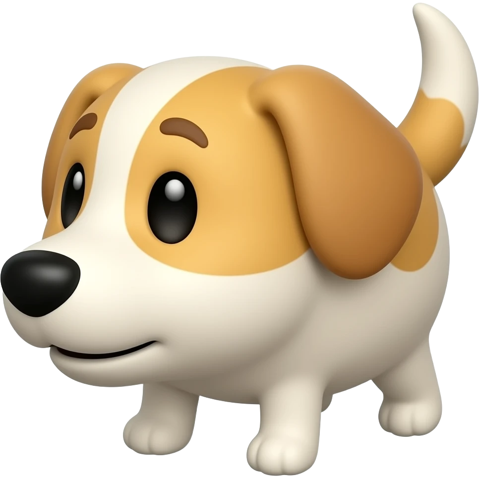 make a dog using a float, make it in an emoji style emoji