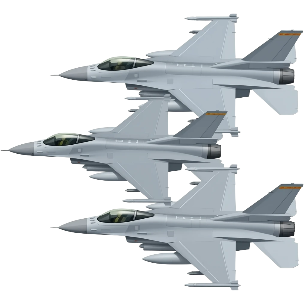 f-16s in  formation flying emoji
