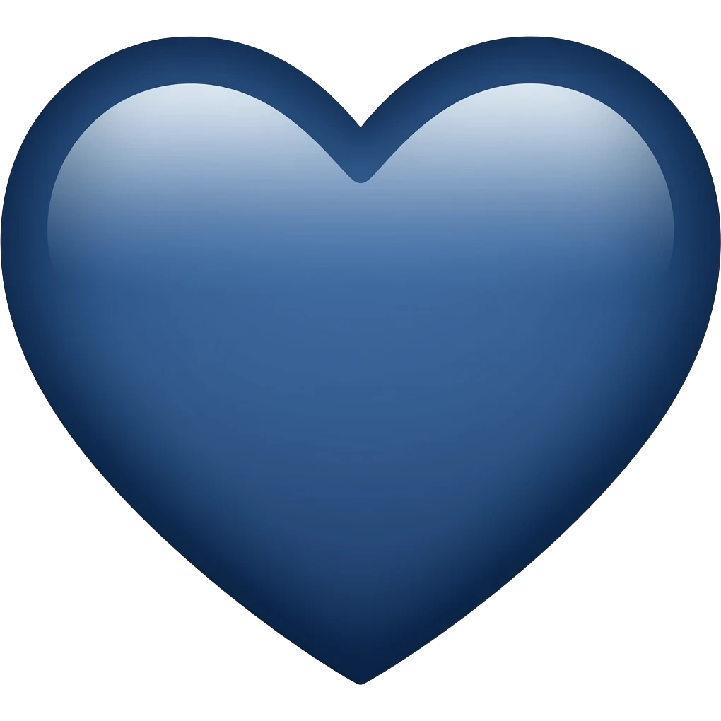 Navy blue heart emoji emoji