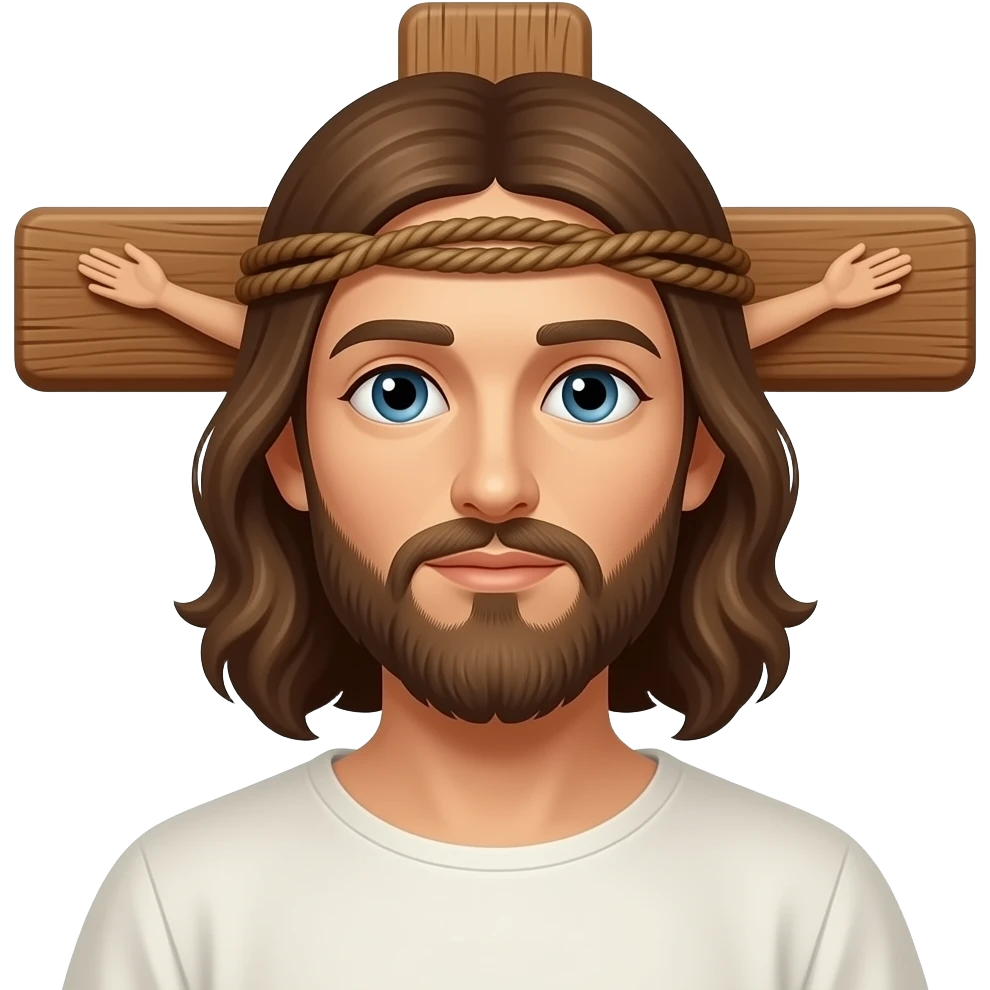 Jesus in cross emoji