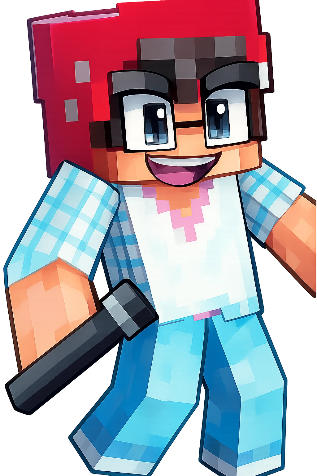 Extract every character from the picture. character including the clothes and accessories they are wearing, and place on a transparent background. Keep the original style and appearance exactly the same. and separately give me the each character picture. There is 3 character in this image. so you have to create 3 imaehgs

 emoji
