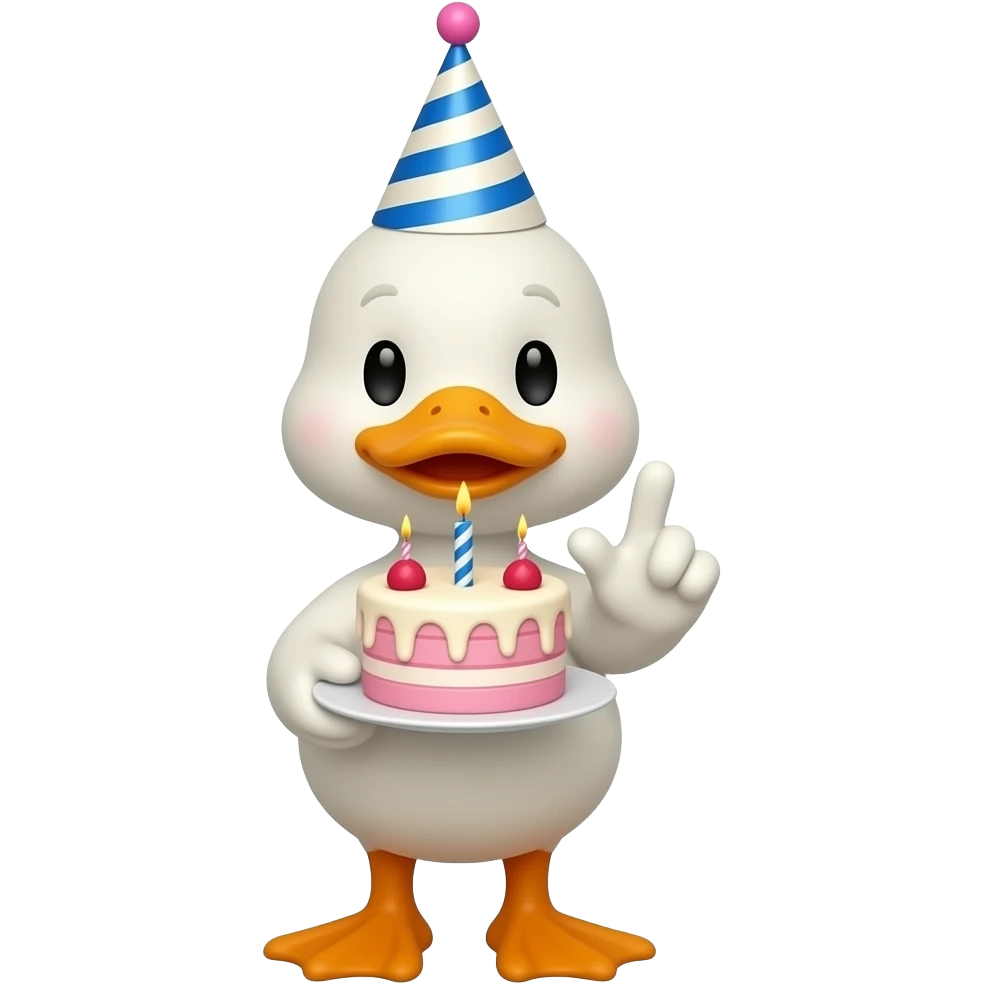 bithday duck 10th birthday emoji