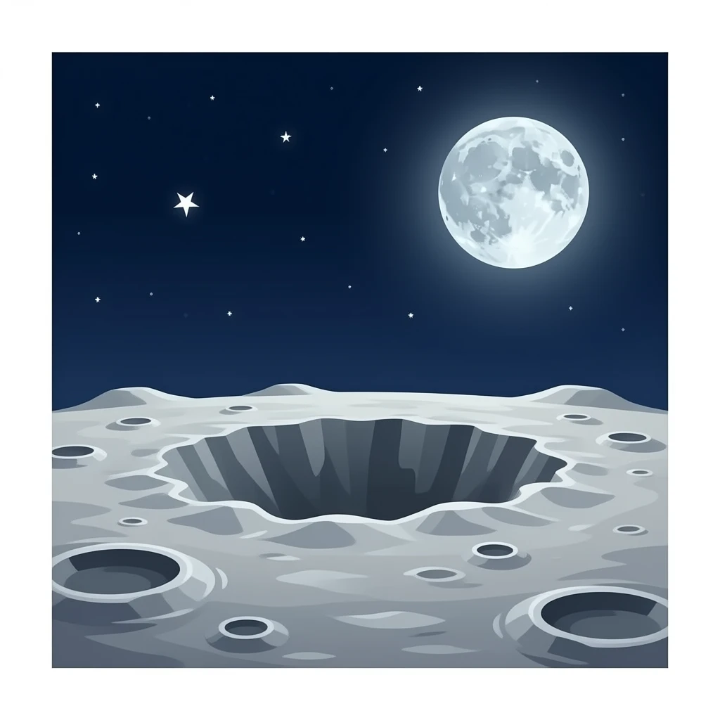 Crater on moon emoji