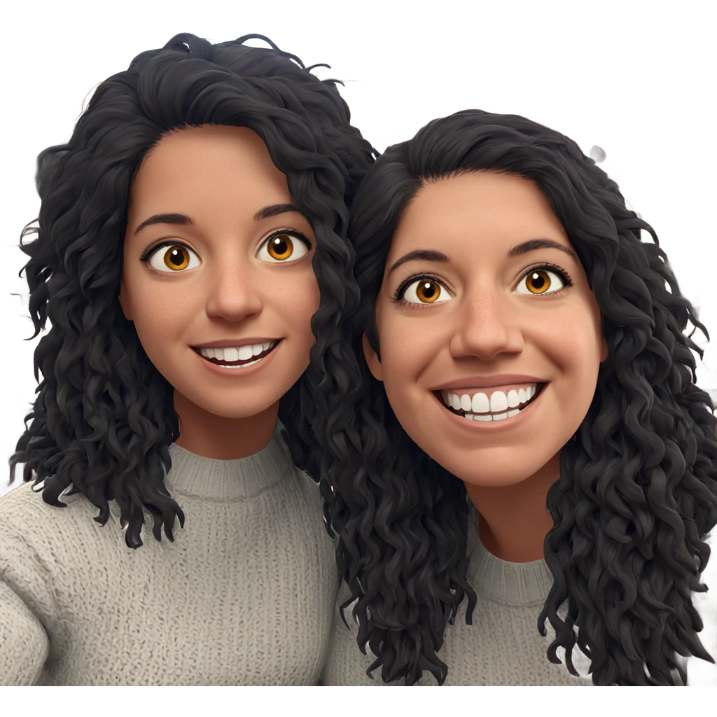 smiling girls in cozy horror emoji