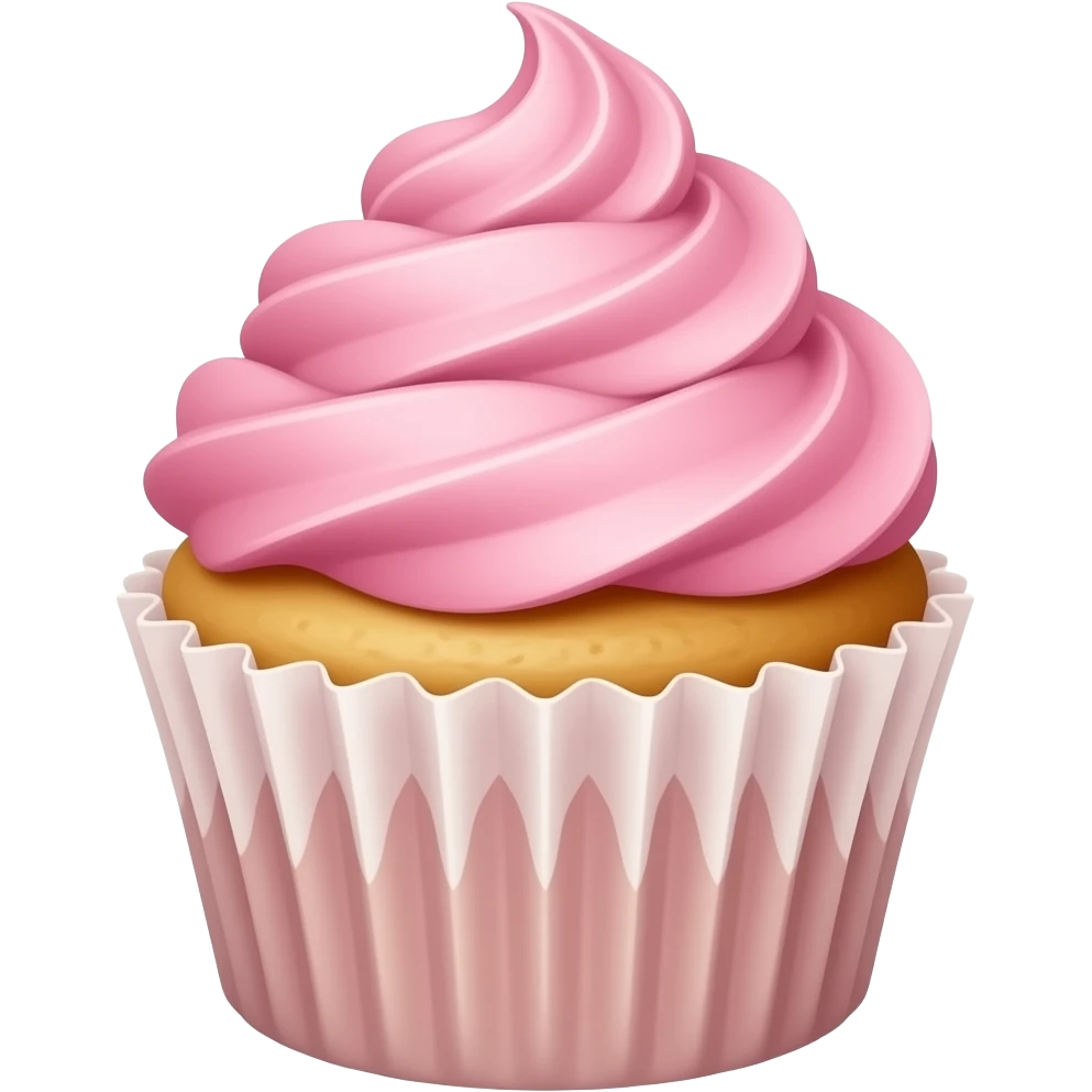 Cupcake with pink icing emoji