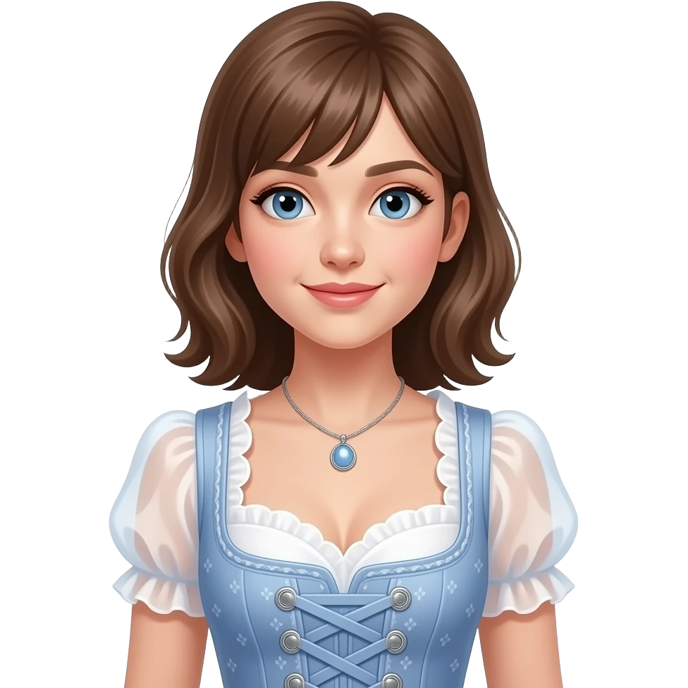 Mädel in Dirndl. ich will das der Dirndl noch durchsichtiger ist. emoji