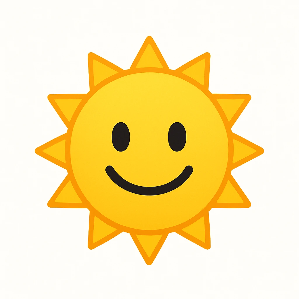 yellow sun emoji emoji