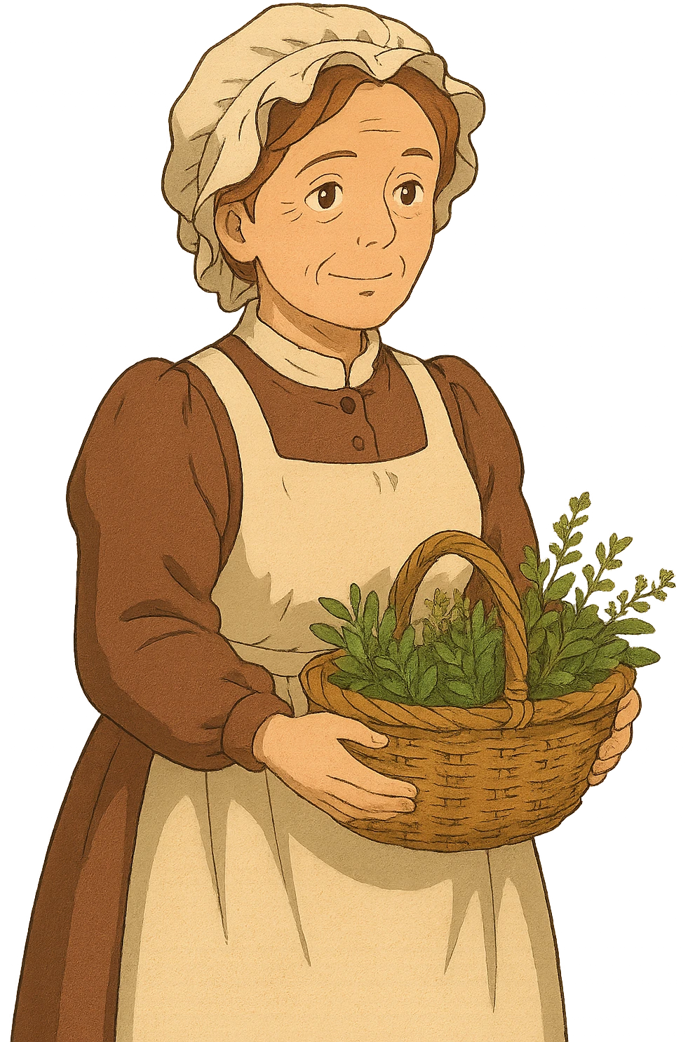 victorian midwife with background emoji