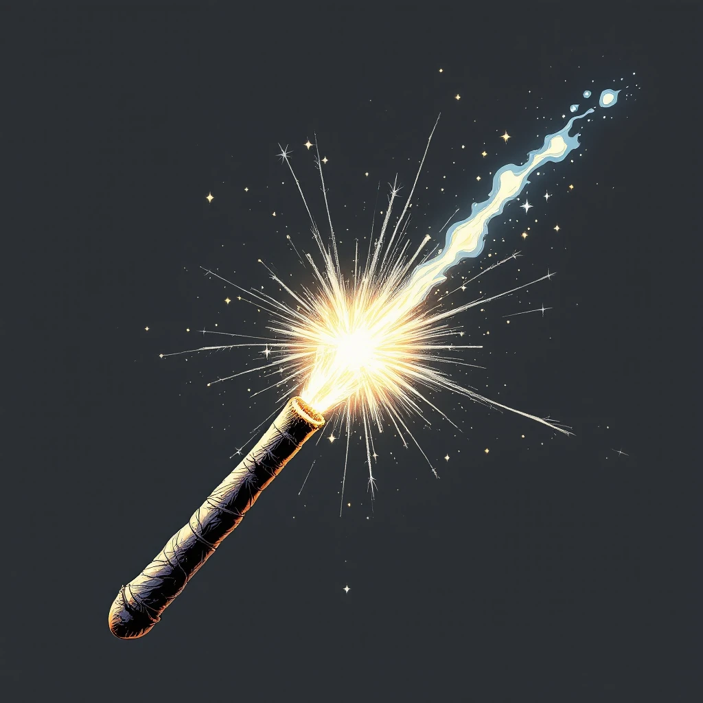 a little magic zap burst that would shoot from the end of a wand emoji