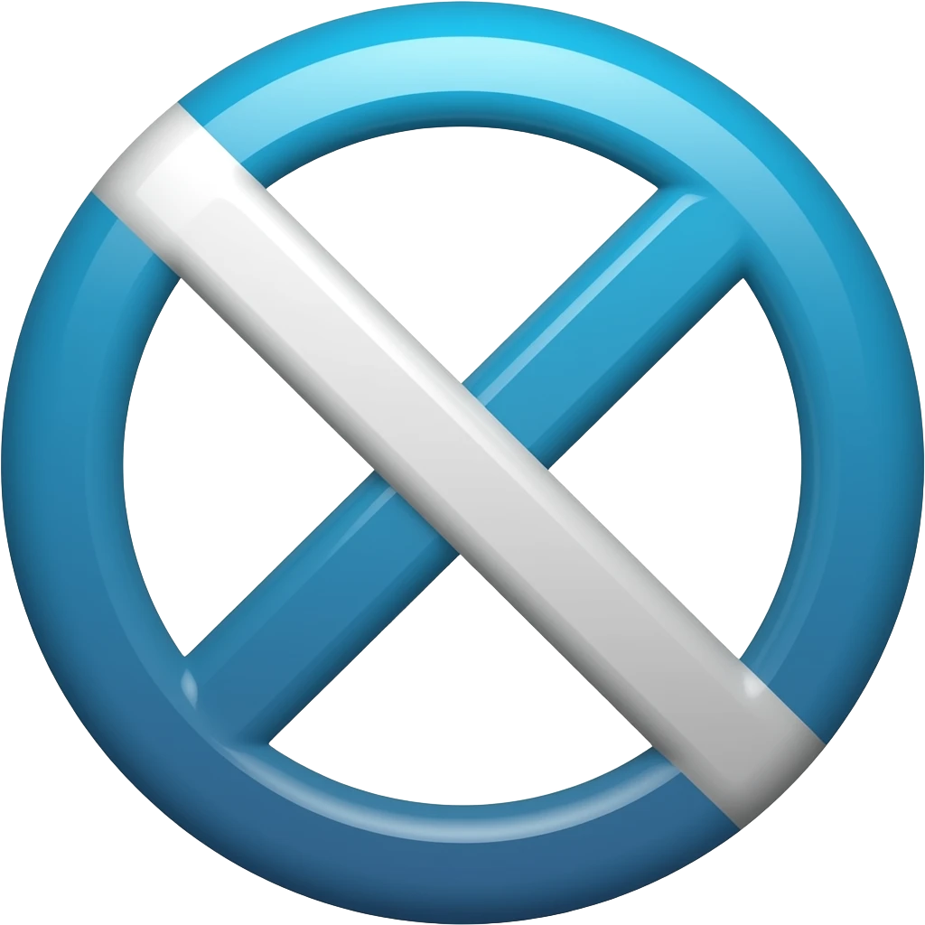 Crossed-out Circle sign + dark blue, deep blue, sky blue, sea turquoise, celestial white, coastal grey emoji