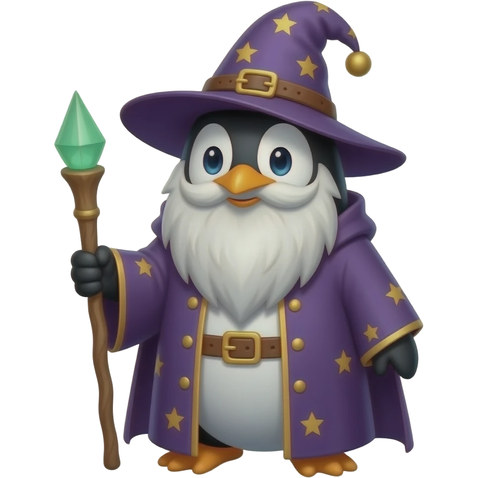 Penguin Wizard emoji