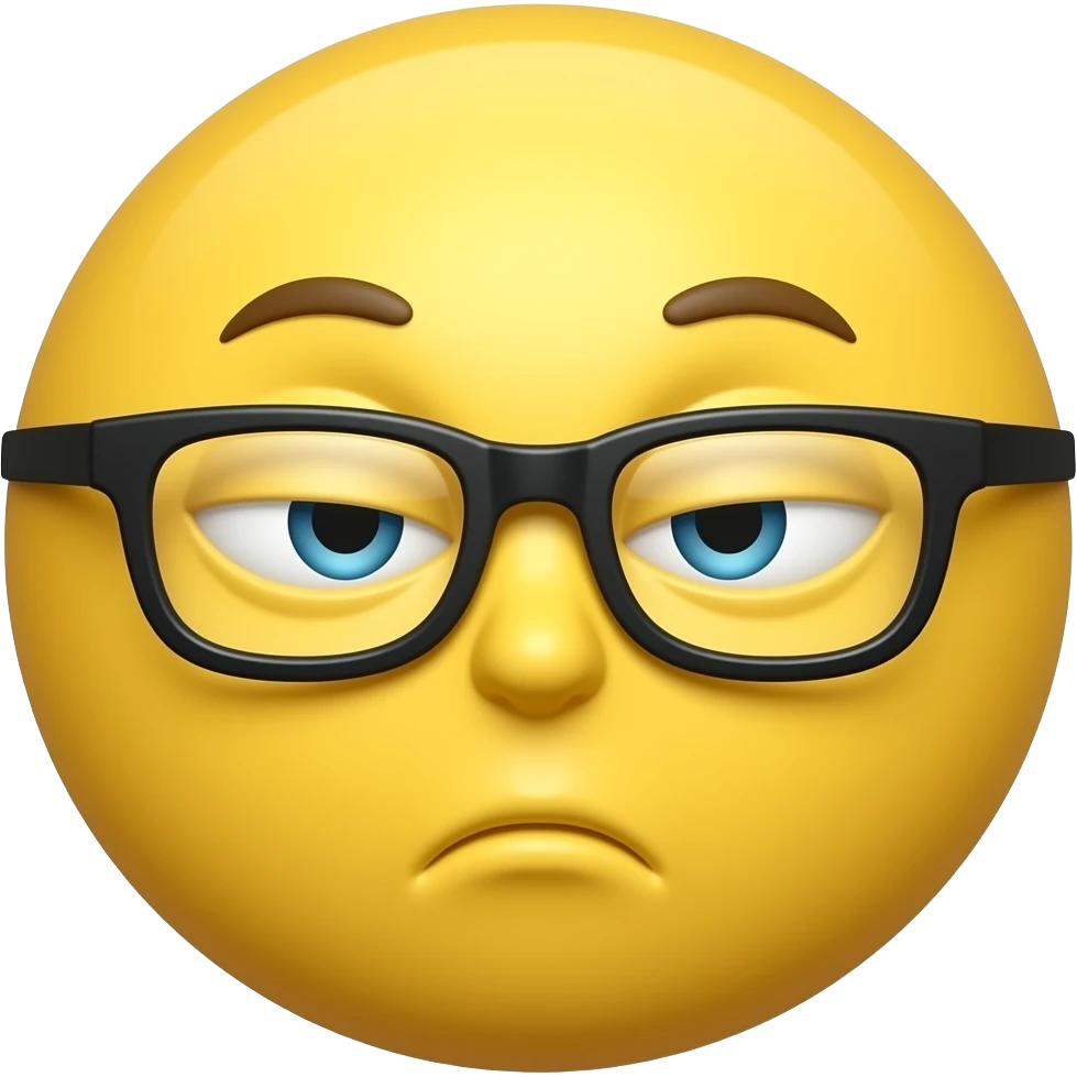 Yellow emoji that’s pulling their glasses down to look over them and is squinting, giving a wtf face To the side emoji