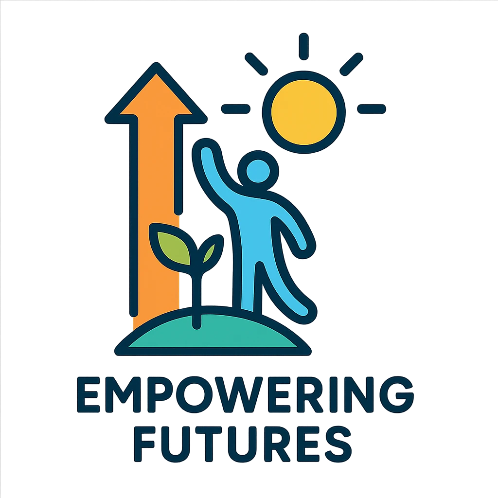 Empowering Futures, modern icon, uplifting, abstract, vibrant colors, sense of growth and opportunity emoji