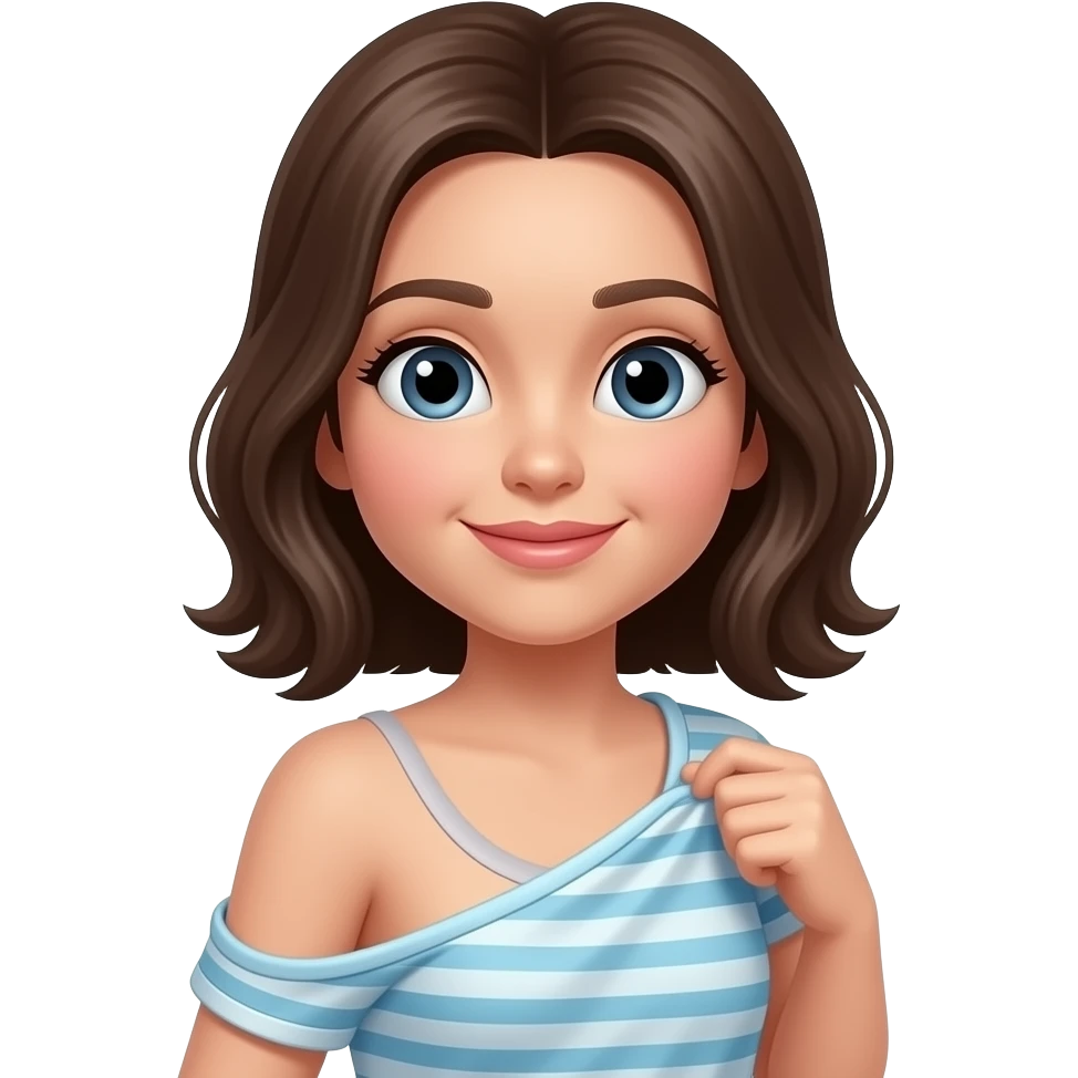 A girl taking of her clothes emoji