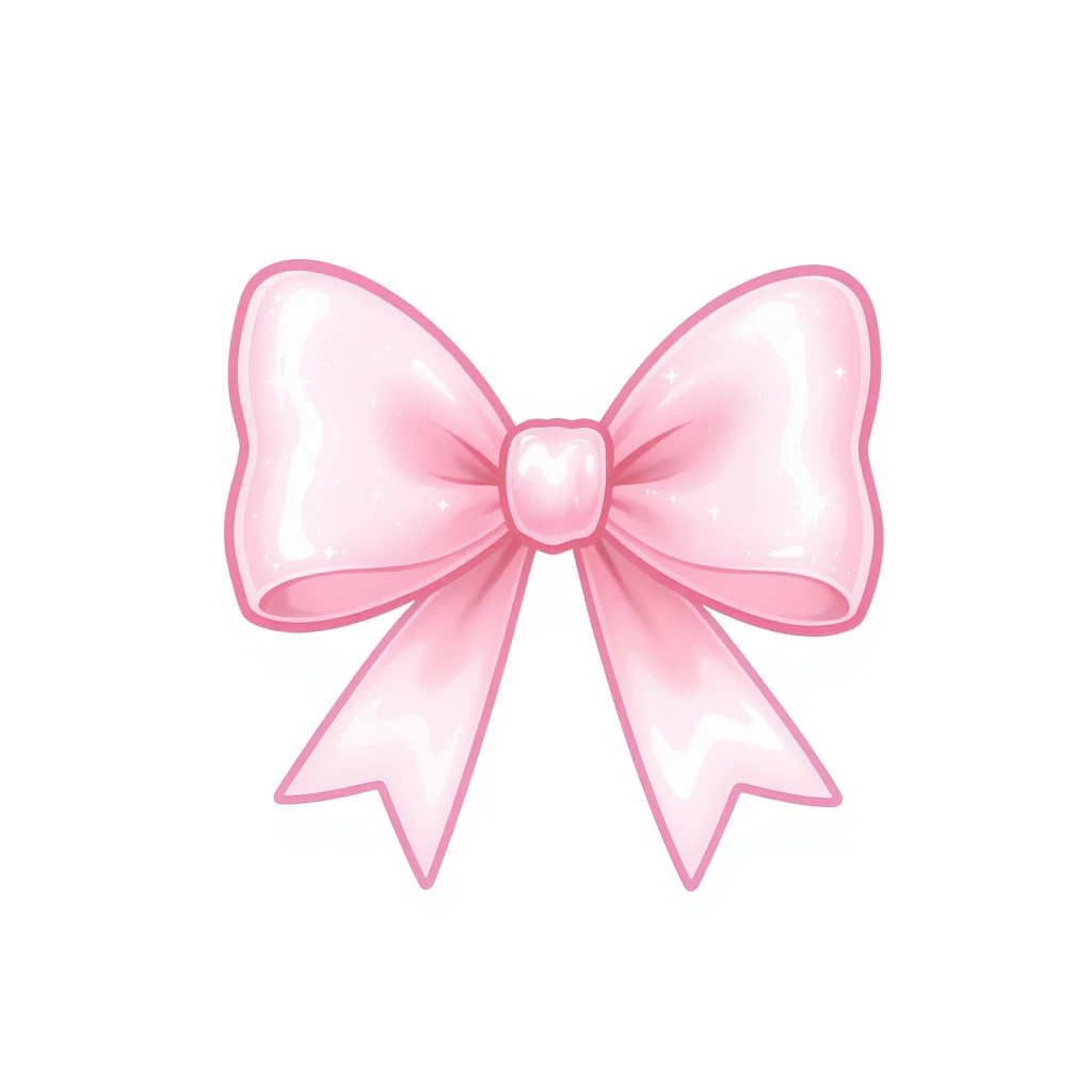 sakura bow, cute and shiny, with a gradient effect, no background emoji