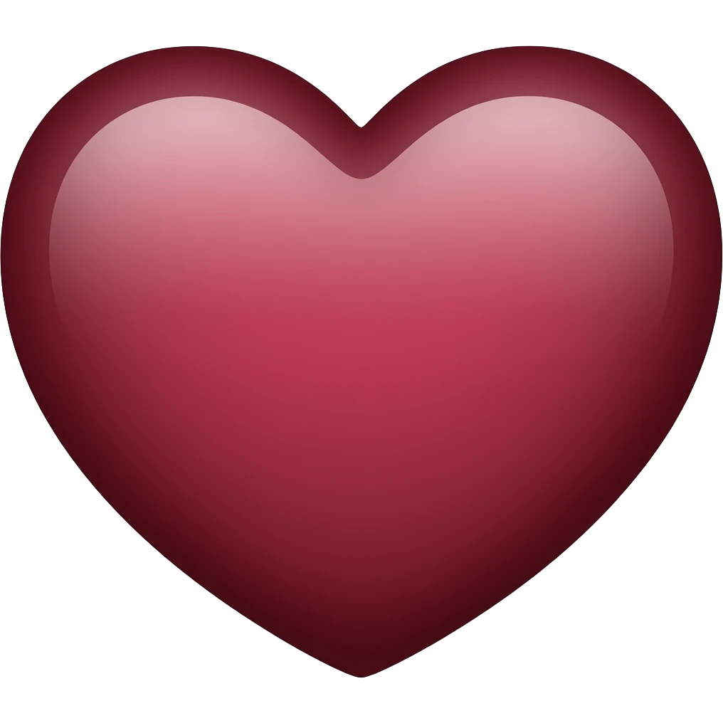 Maroon heart emoji