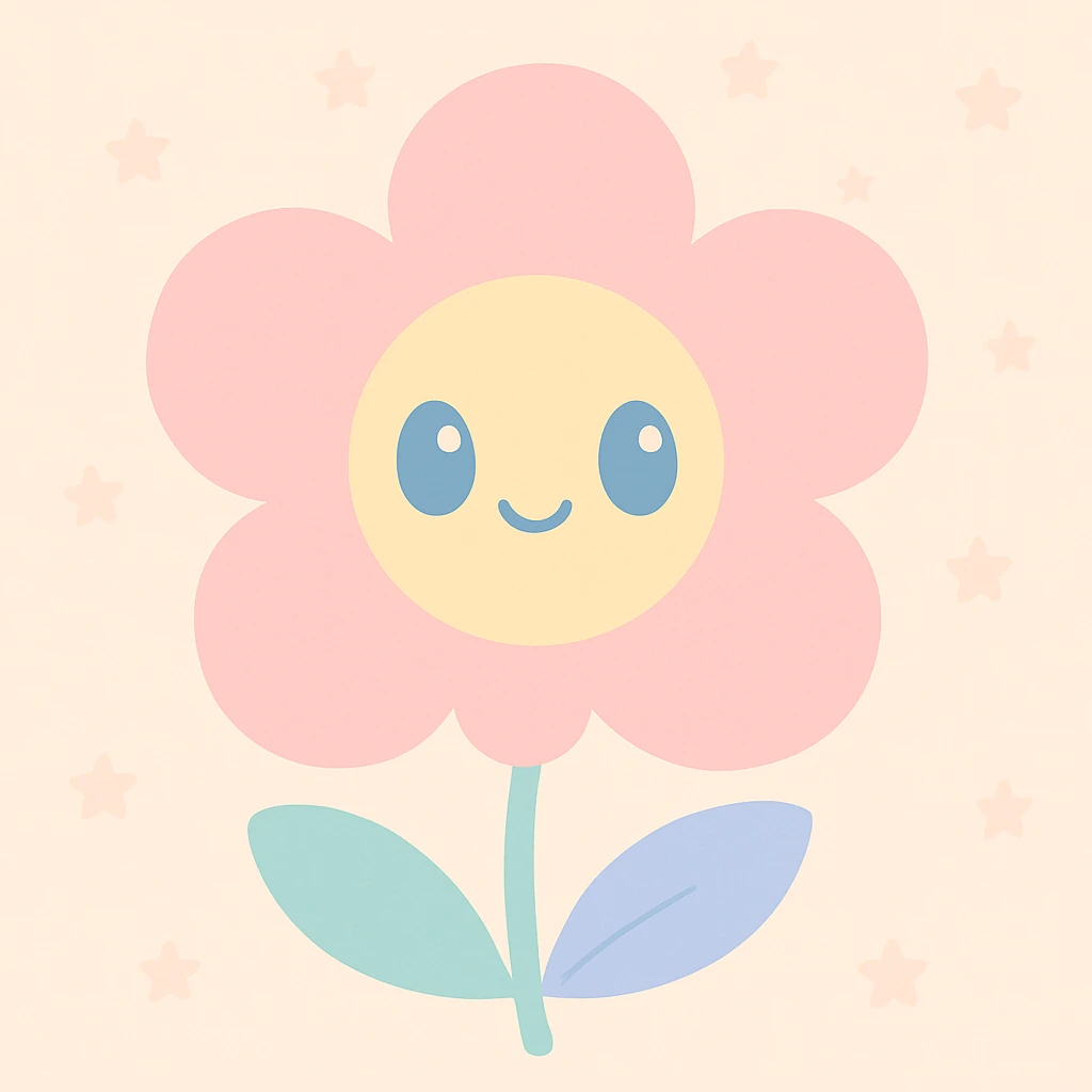 a soft elegant flower in clean girl style, muted colors, smooth gradients, airy and fresh emoji
