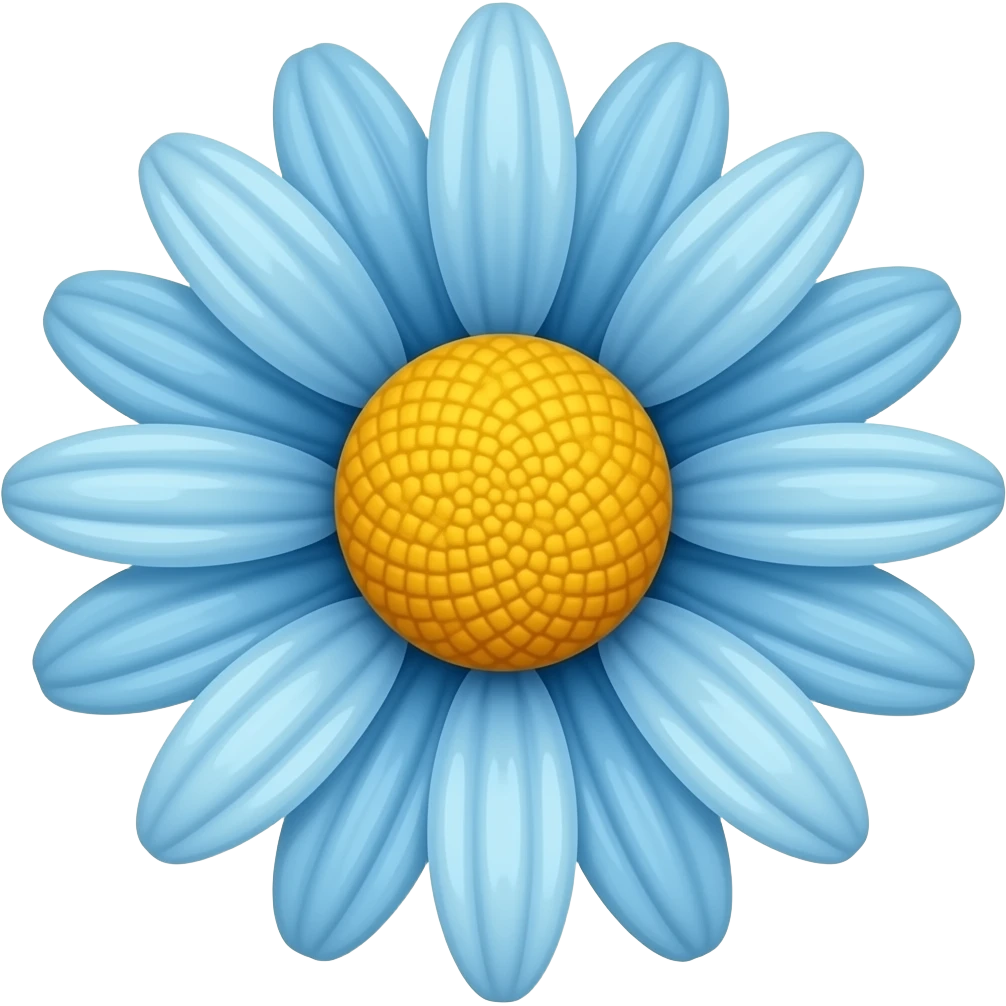 flor de margarita azul emoji