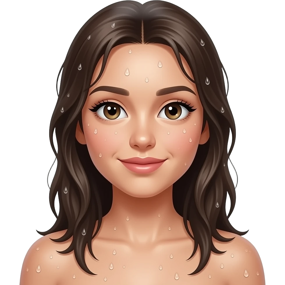 girl in the shower with steam emoji