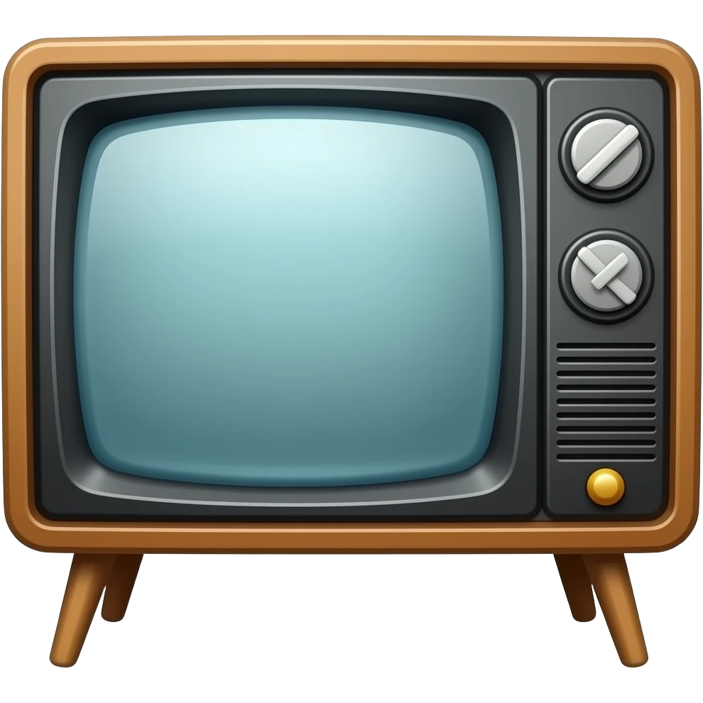 A TV with legs without arms emoji