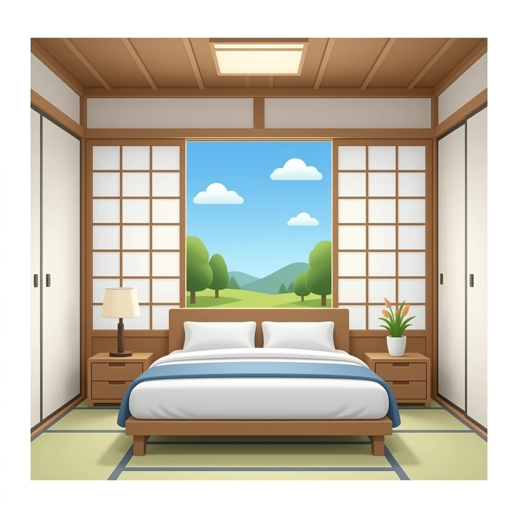 bedroom modern japan home emoji
