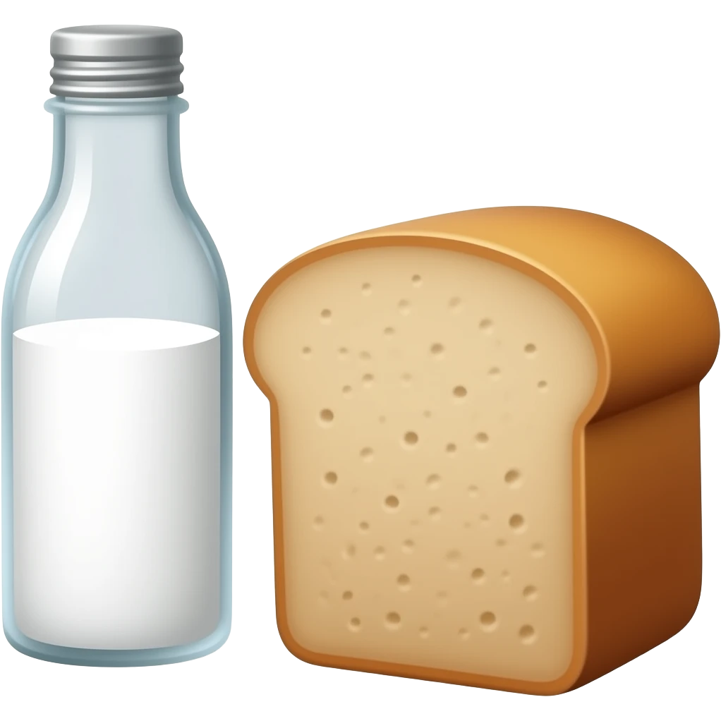 a bottle of salt (salt cellar) and a loaf of peasant bread - still life compositio emoji