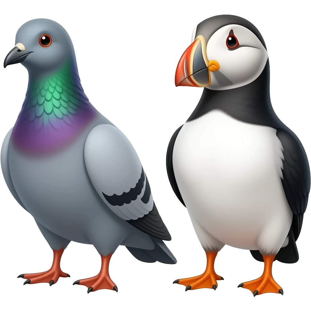 Pidgeon puffin emoji