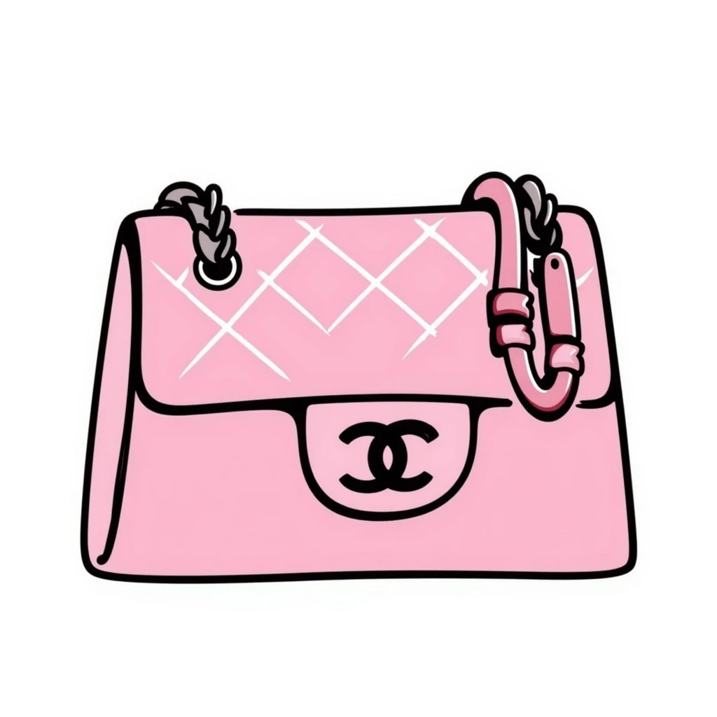 a pink Chanel purse emoji