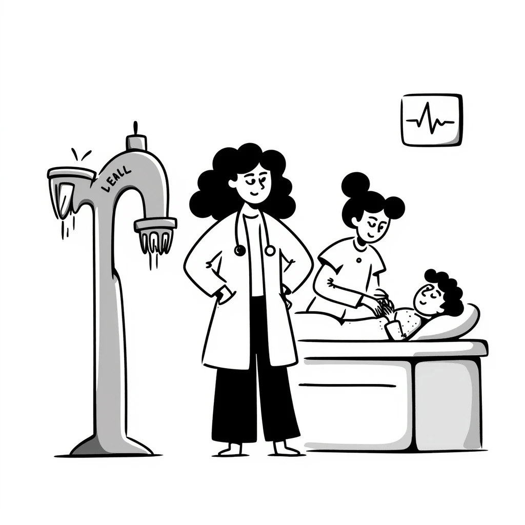 A doctor in a hospital surrounded by an x-ray machine and heart rate monitor a nurse treating patients emoji