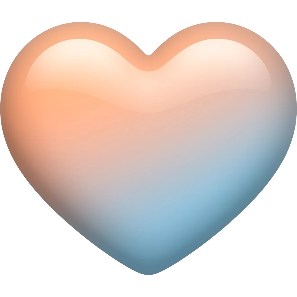 Pastel orange-to-blue-gradients heart emoji