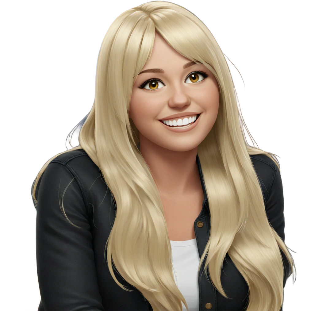 smiling girl with blonde hair emoji