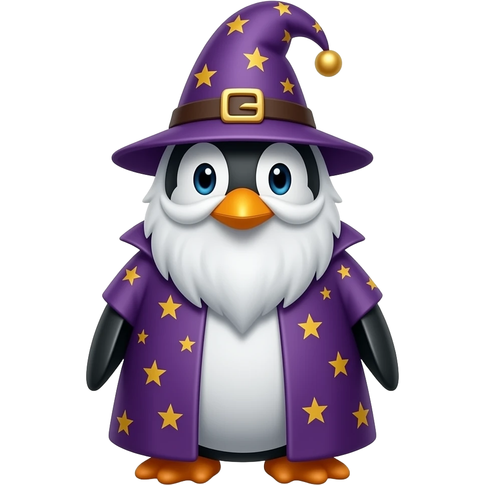 Penguin wizard emoji