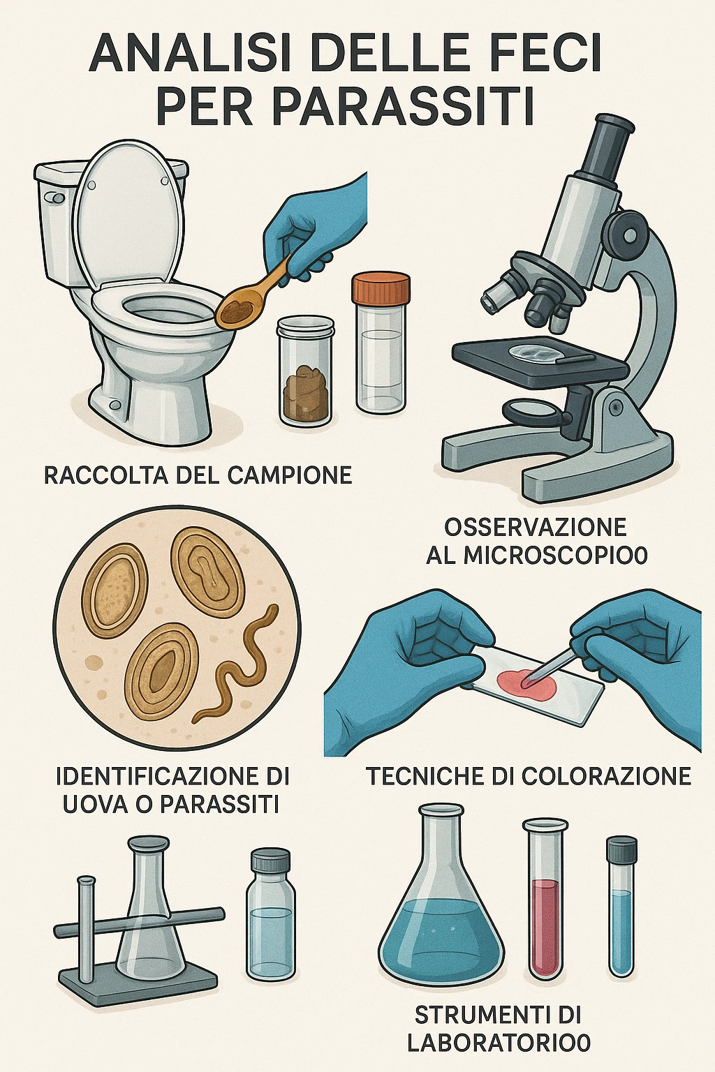 analisi delle feci per trovare parassiti in italiano emoji